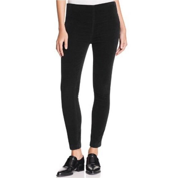 Tory Burch Billet Legging Black Corduroy Skinny Pants Side Zip Closure Size 25 - Picture 4 of 12